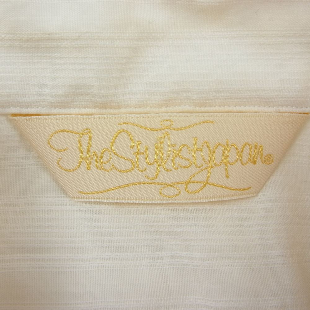 The Stylist Japan ザスタイリストジャパン スタンドカラー ピンタック コットン シャツ オフホワイト系 L【中古】