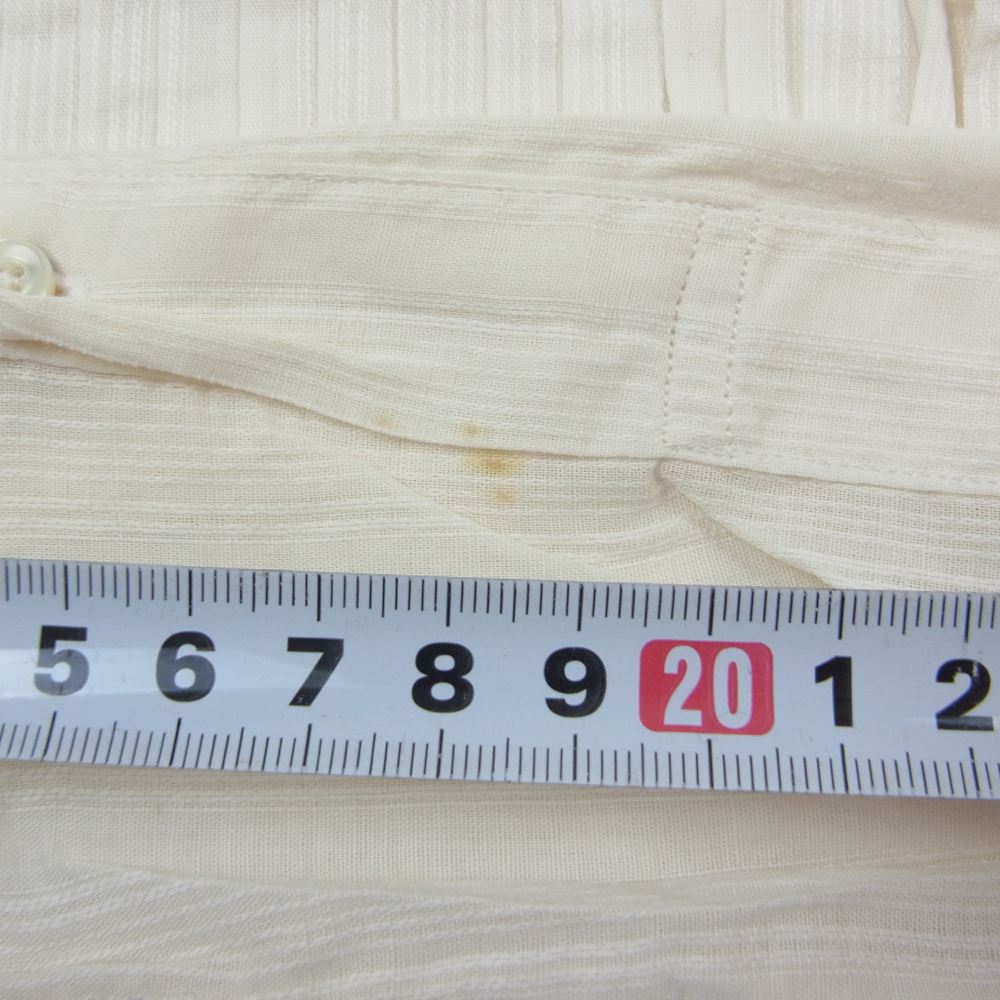 The Stylist Japan ザスタイリストジャパン スタンドカラー ピンタック コットン シャツ オフホワイト系 L【中古】