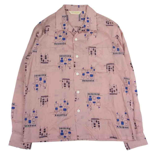 The Stylist Japan ザスタイリストジャパン TSJS-81306-27 総柄 オープンカラー シャツ ピンク系 XL【中古】