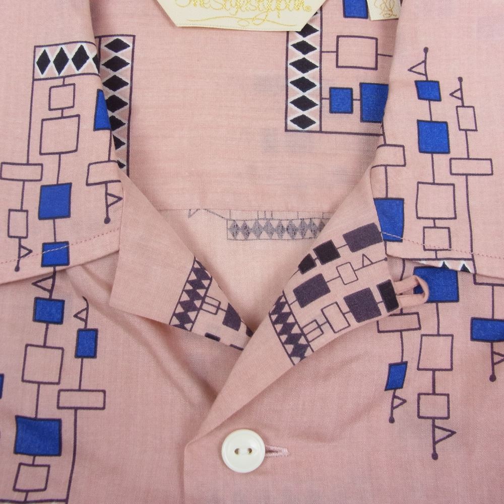 The Stylist Japan ザスタイリストジャパン TSJS-81306-27 総柄 オープンカラー シャツ ピンク系 XL【中古】