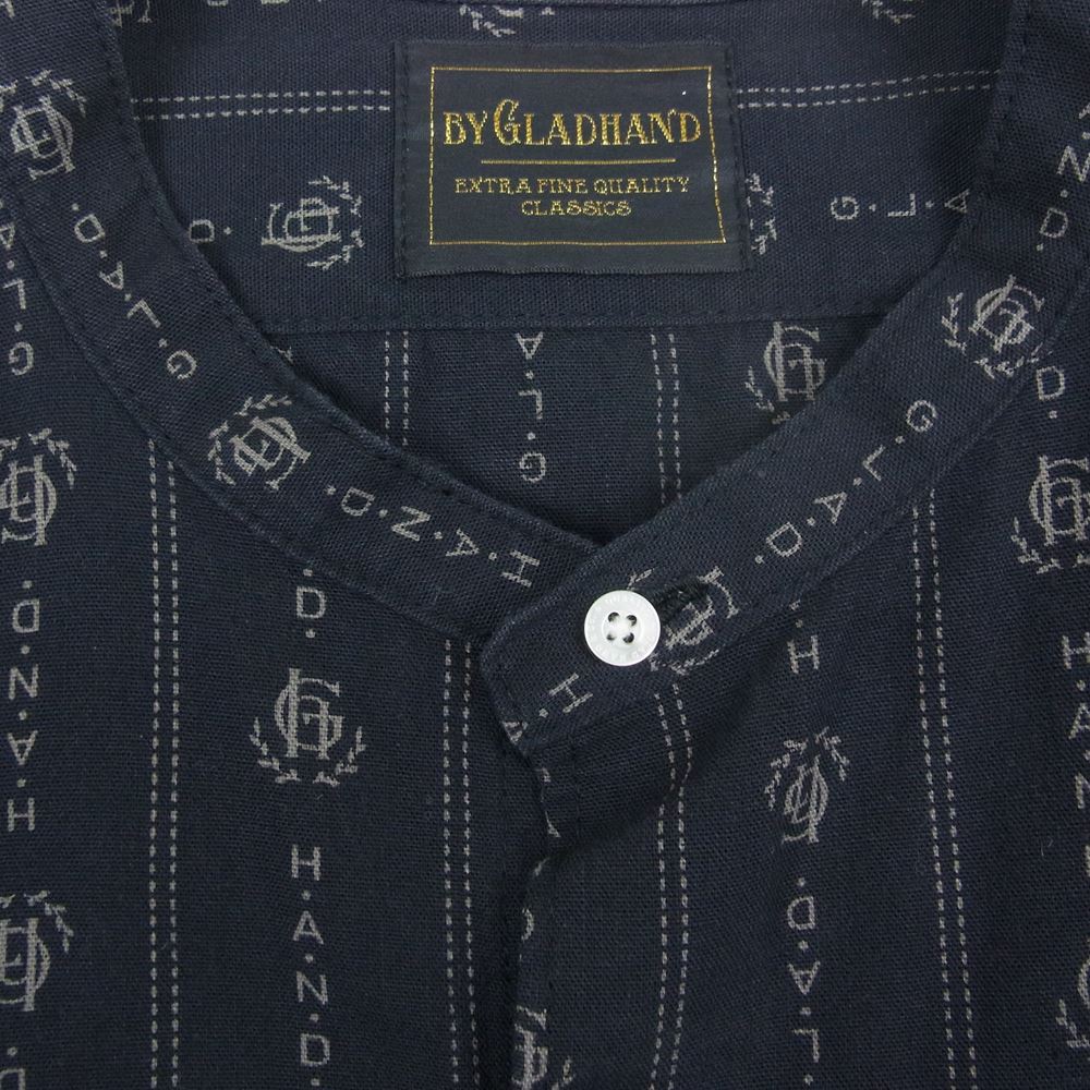 BY GLADHAND バイグラッドハンド BYGH-20-AW-18 HEARTLAND - L/S BAND COLLAR SHIRTS バンドカラー ハートランド バンドカラーシャツ ブラック系 M【中古】