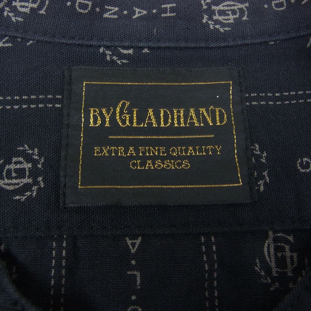 BY GLADHAND バイグラッドハンド BYGH-20-AW-18 HEARTLAND - L/S BAND COLLAR SHIRTS バンドカラー ハートランド バンドカラーシャツ ブラック系 M【中古】