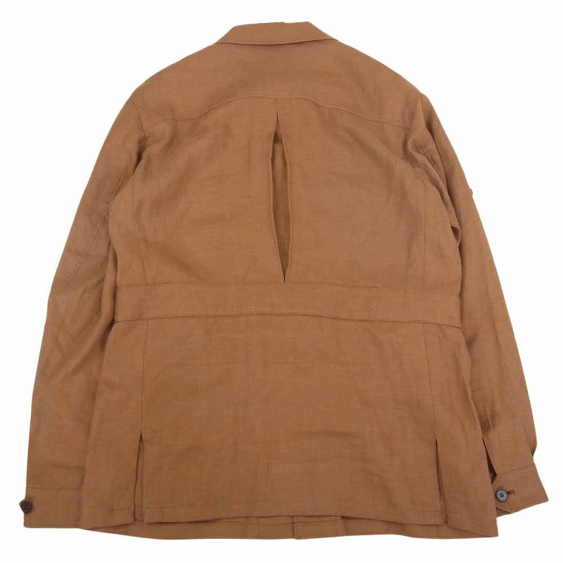 BY GLADHAND バイグラッドハンド BYGH-21-SS-04 COLONIAL JACKET リネン コローニアル ベルト ジャケット ブラウン系 XL【中古】