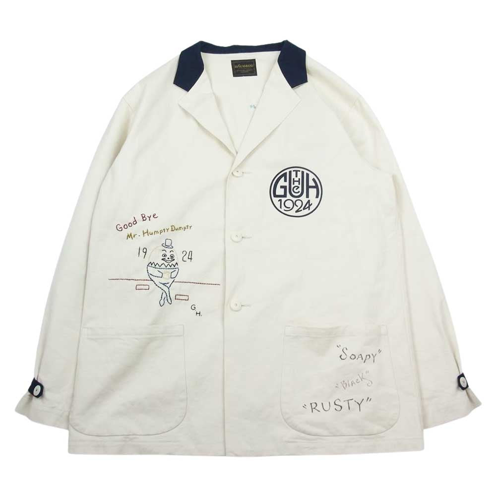 BY GLADHAND バイグラッドハンド BYGH-22-SS-01 YEAR BOOK MEMORIAL JACKET 刺繍 ジャケット オフホワイト系 XL【中古】