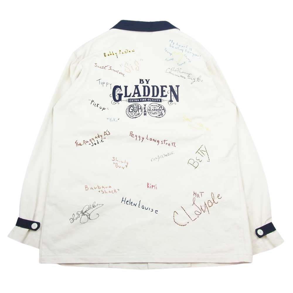 BY GLADHAND バイグラッドハンド BYGH-22-SS-01 YEAR BOOK MEMORIAL JACKET 刺繍 ジャケット オフホワイト系 XL【中古】