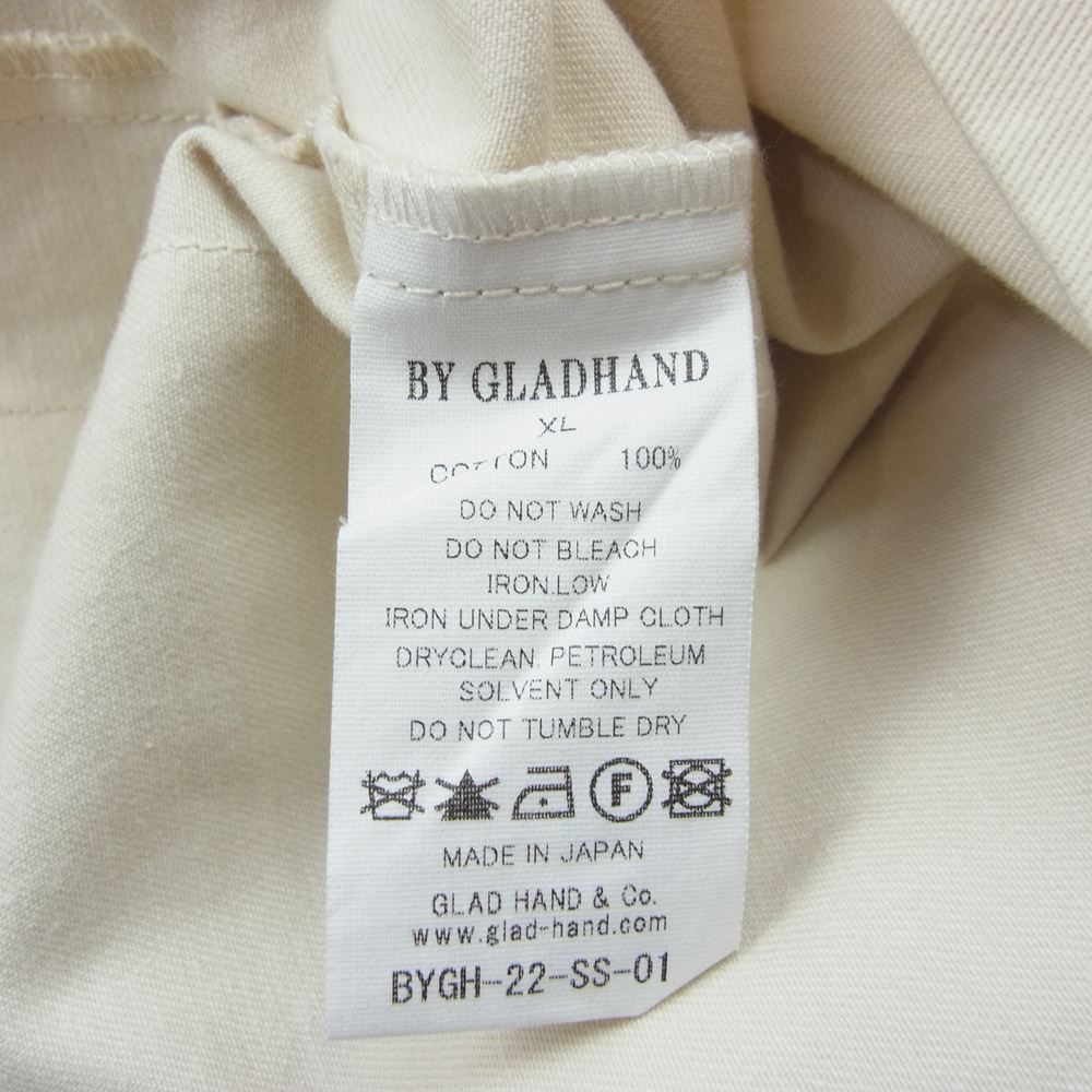 BY GLADHAND バイグラッドハンド BYGH-22-SS-01 YEAR BOOK MEMORIAL JACKET 刺繍 ジャケット オフホワイト系 XL【中古】