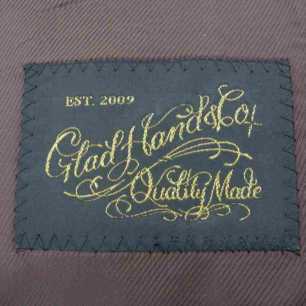 GLADHAND & Co. グラッドハンド ウール テーラード ベスト スラックス 3ピース セットアップ スーツ グレー系 ブラック系 XL【中古】