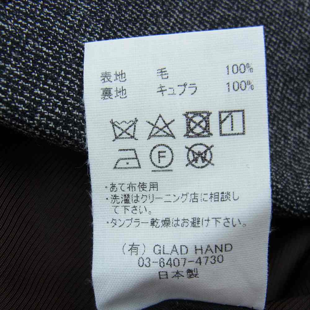 GLADHAND & Co. グラッドハンド ウール テーラード ベスト スラックス 3ピース セットアップ スーツ グレー系 ブラック系 XL【中古】
