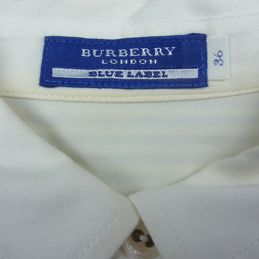 BURBERRY BLUE LABEL バーバリーブルーレーベル E1J16-777-40 BLUE LABEL ブルーレーベル ベルト ストライプ 切替 ワンピース ベージュ系 ブルー系 36【中古】