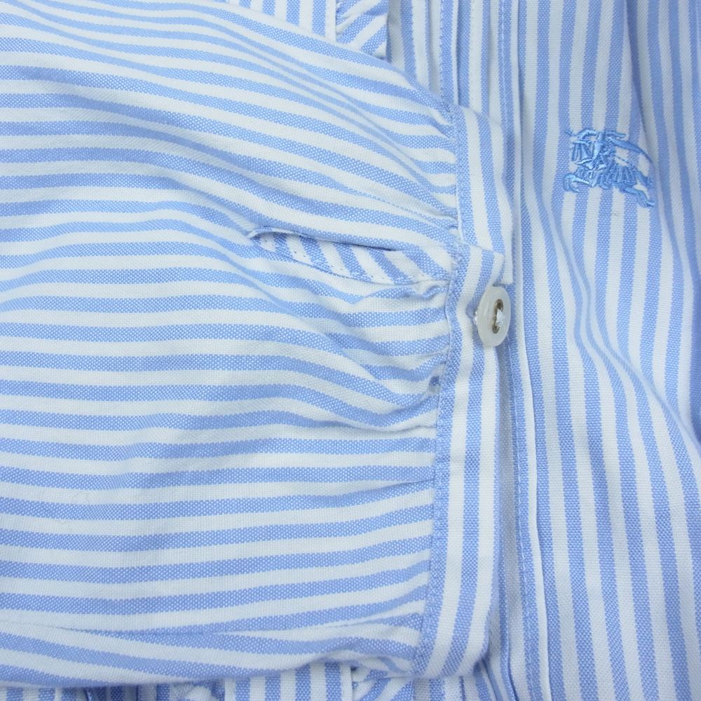 BURBERRY BLUE LABEL バーバリーブルーレーベル E1J16-777-40 BLUE LABEL ブルーレーベル ベルト ストライプ 切替 ワンピース ベージュ系 ブルー系 36【中古】