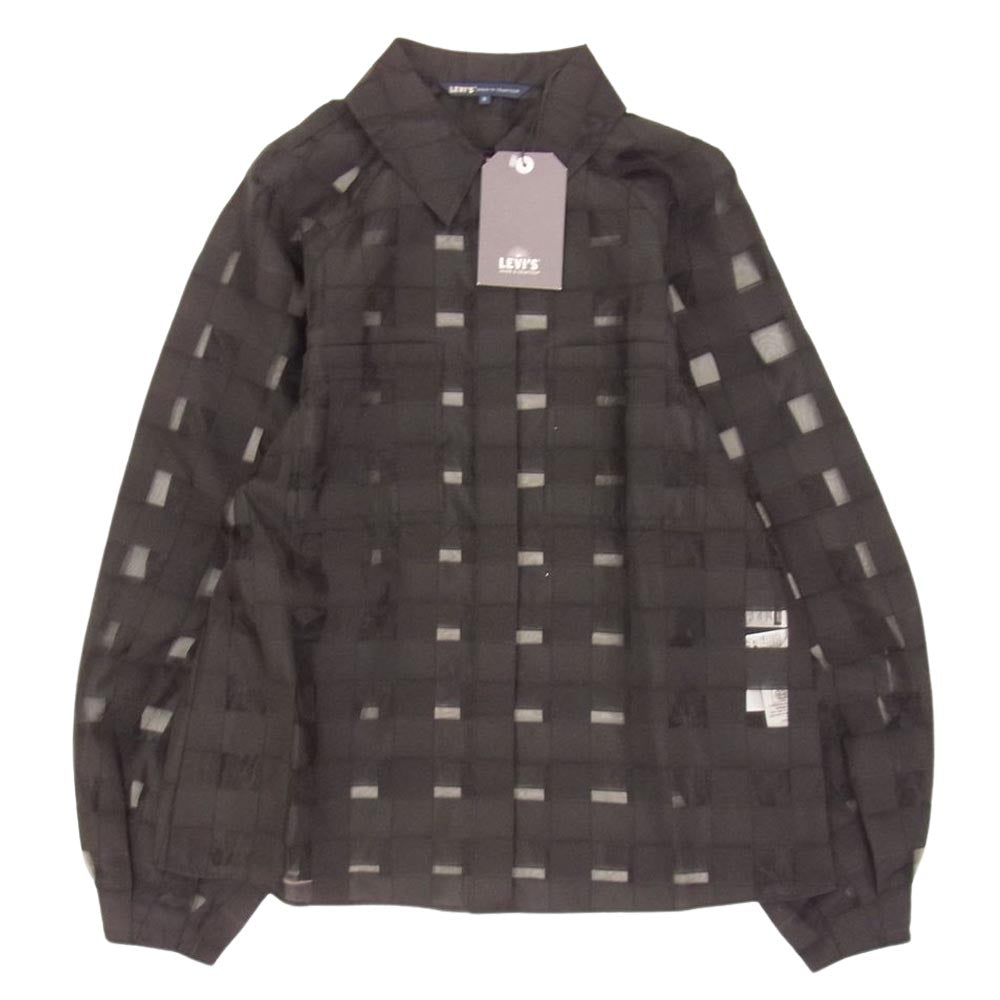 Levi's リーバイス MADE&CRAFTED グリッド ブラウス 長袖 シャツ ブラック系 S【極上美品】【中古】