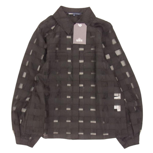 Levi's リーバイス MADE&CRAFTED グリッド ブラウス 長袖 シャツ ブラック系 S【極上美品】【中古】