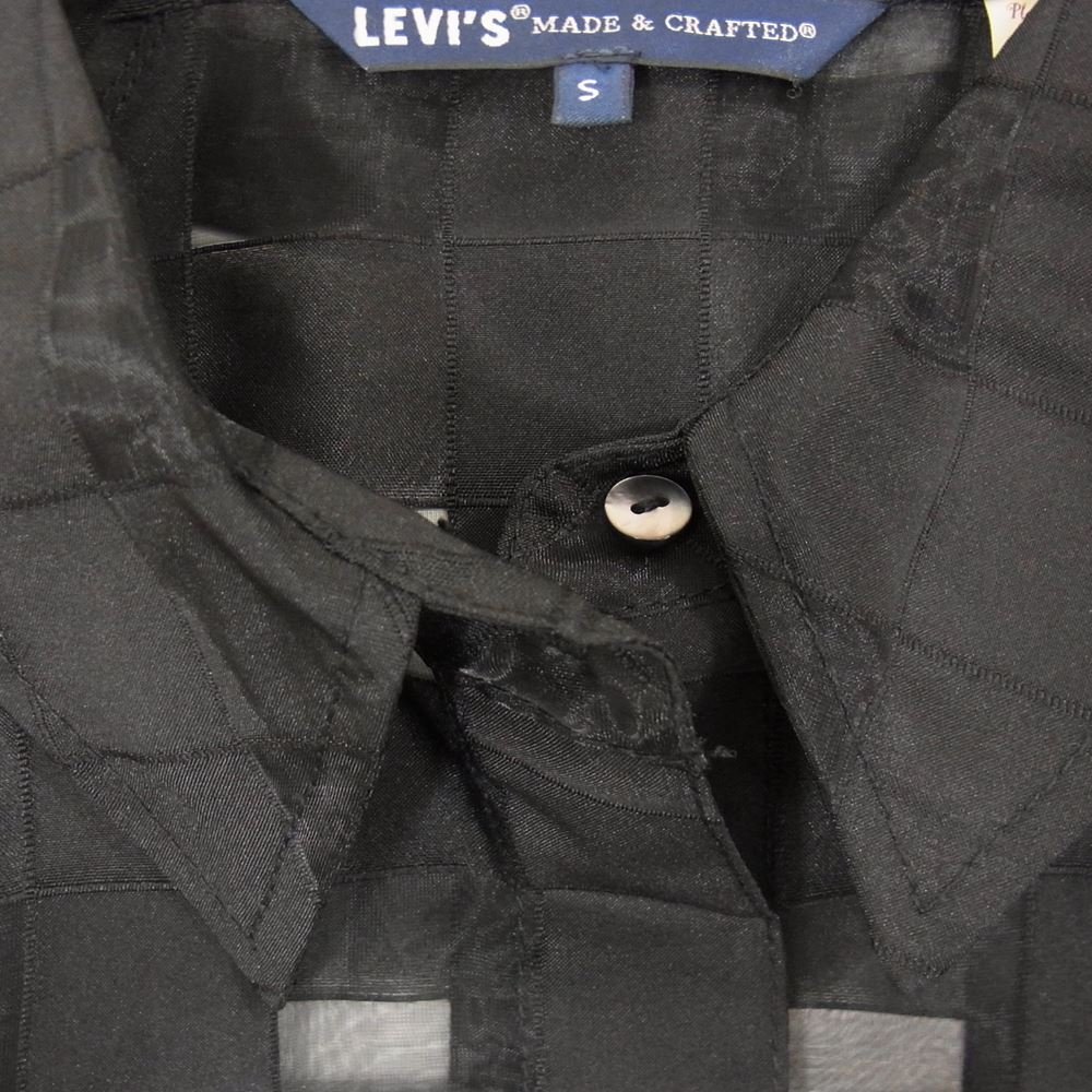 Levi's リーバイス MADE&CRAFTED グリッド ブラウス 長袖 シャツ ブラック系 S【極上美品】【中古】