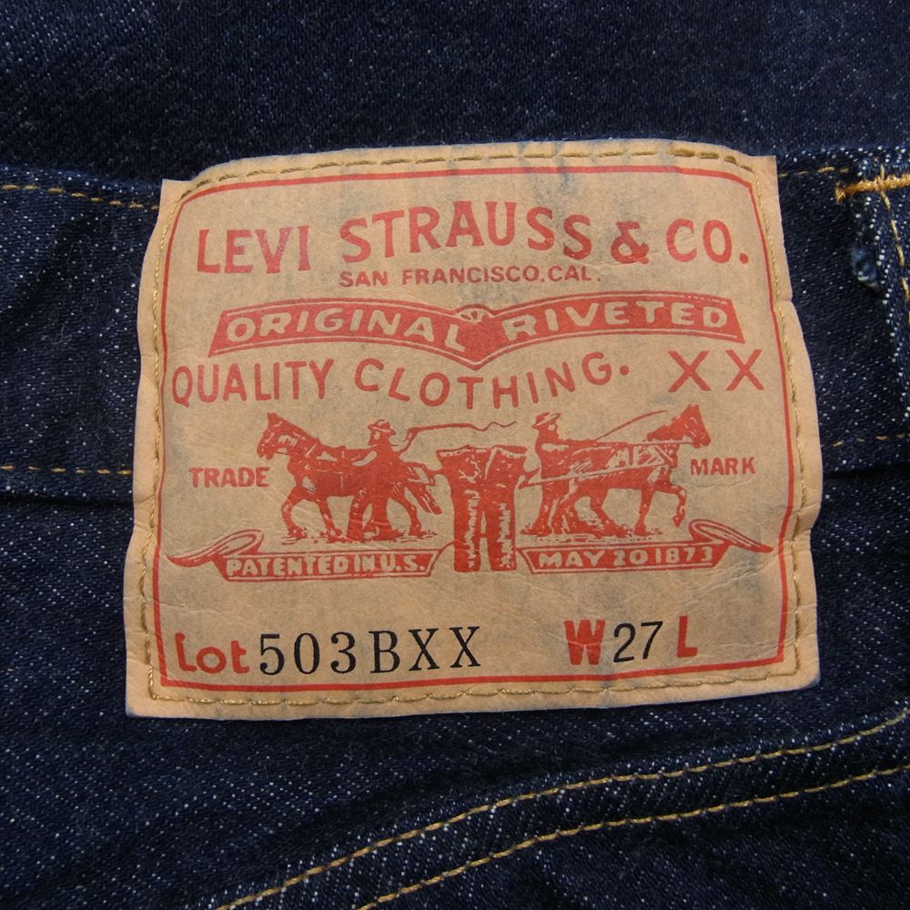 Levi's リーバイス 86197-0001 日本製 LVC 503BXX NEW RINSE デニム パンツ インディゴブルー系 27【美品】【中古】