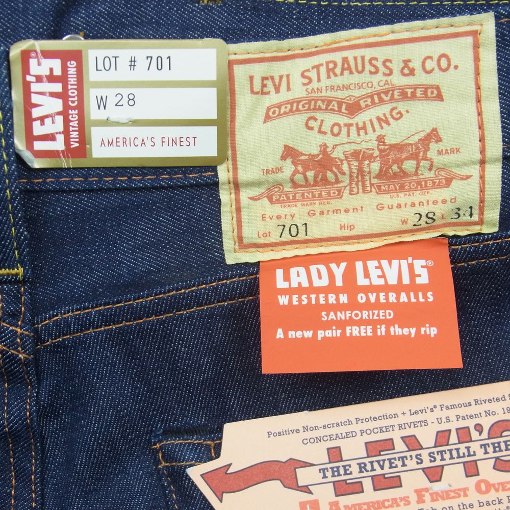 Levi's リーバイス 50701-0008 701 1950年モデル レディース デニム パンツ トルコ製 インディゴブルー系 W28 L34【美品】【中古】