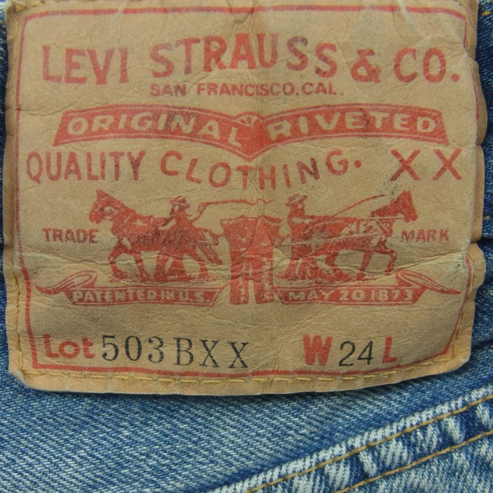Levi's リーバイス 86197-0013 日本製 LVC 503BXX NEUTRALS デニム パンツ インディゴブルー系 W24【極上美品】【中古】