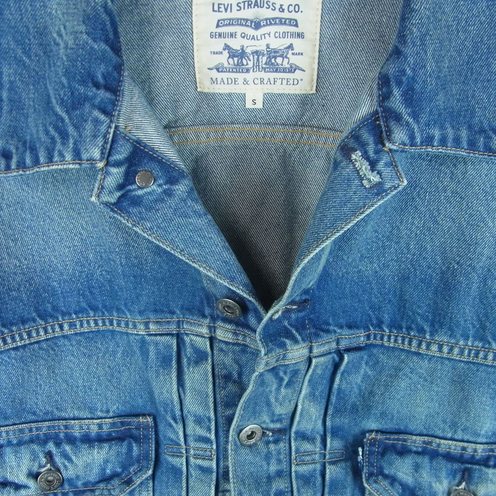 Levi's リーバイス 212610020 MADE&CRAFTED オーバーサイズ TYPE II MARLIN トラッカー デニム ジャケット インディゴブルー系 S【極上美品】【中古】