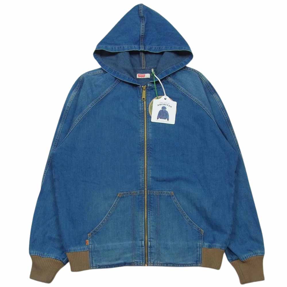 Levi's リーバイス A22170000 LVC VINTAGE CLOTHING ORANGE TAB フーデッド デニム ジャケット パーカー インディゴブルー系 M【極上美品】【中古】