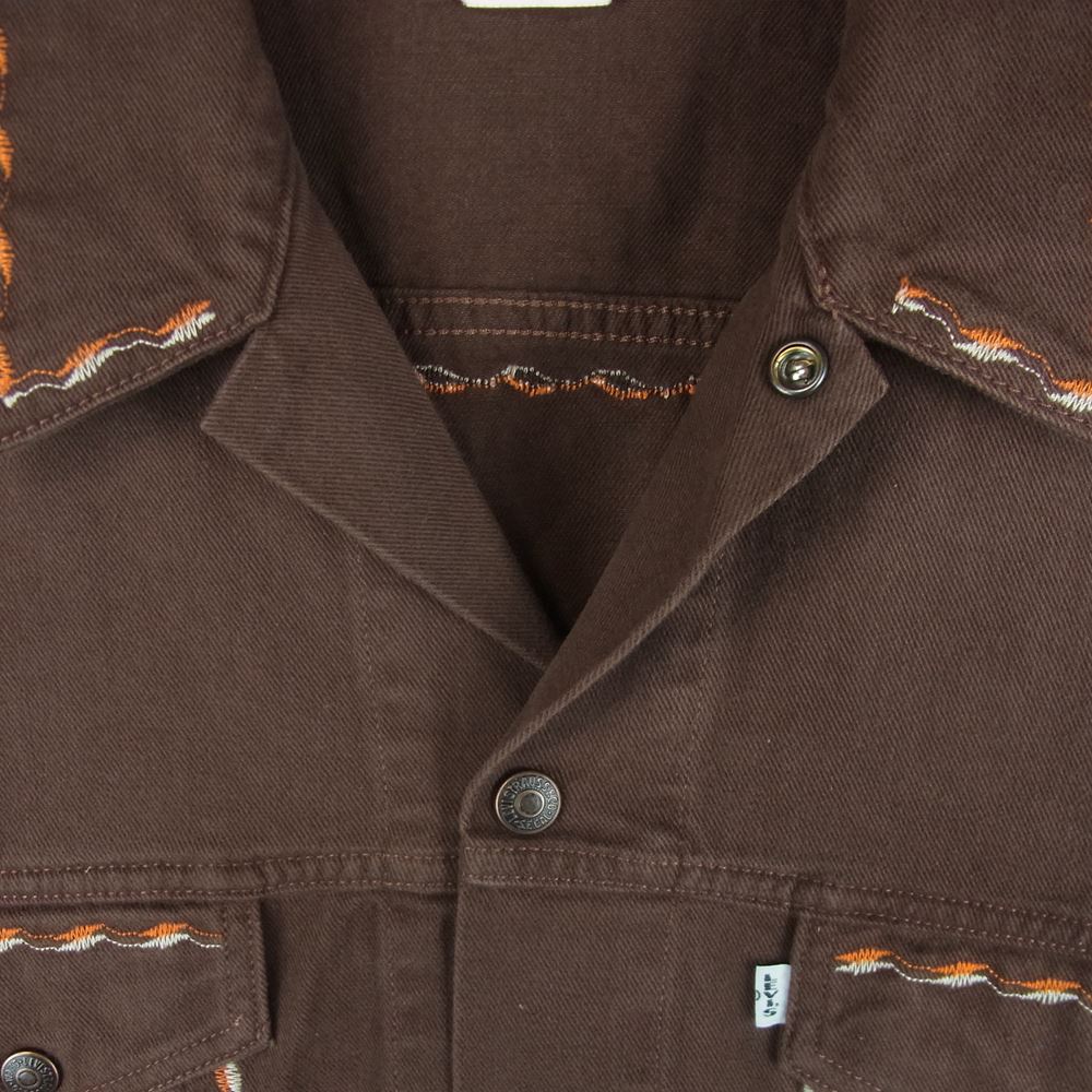 Levi's リーバイス A30150000 LVC VINTAGE CLOTHING エンブロイダリー トラッカー ジャケット ブラウン系 L 42【極上美品】【中古】