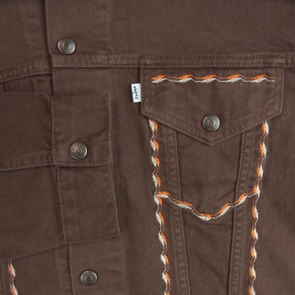 Levi's リーバイス A30150000 LVC VINTAGE CLOTHING エンブロイダリー トラッカー ジャケット ブラウン系 L 42【極上美品】【中古】
