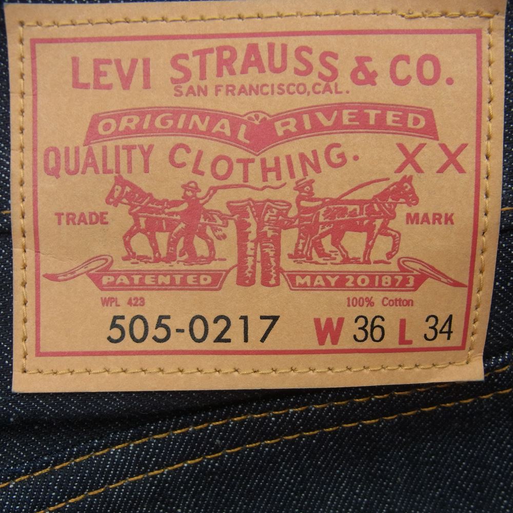 Levi's リーバイス 67505-0098 LVC 505 1967年モデル レプリカ デニム パンツ トルコ製 インディゴブルー系 W36 L34【美品】【中古】