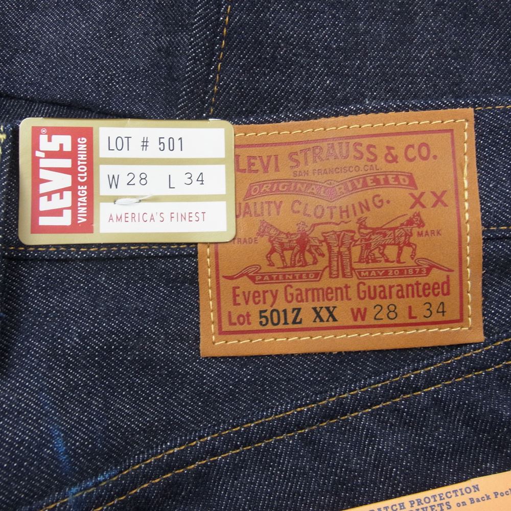 Levi's リーバイス 50154-0090 LVC 501ZXX 1954年モデル レプリカ デニム パンツ W28 インディゴブルー系 28【美品】【中古】