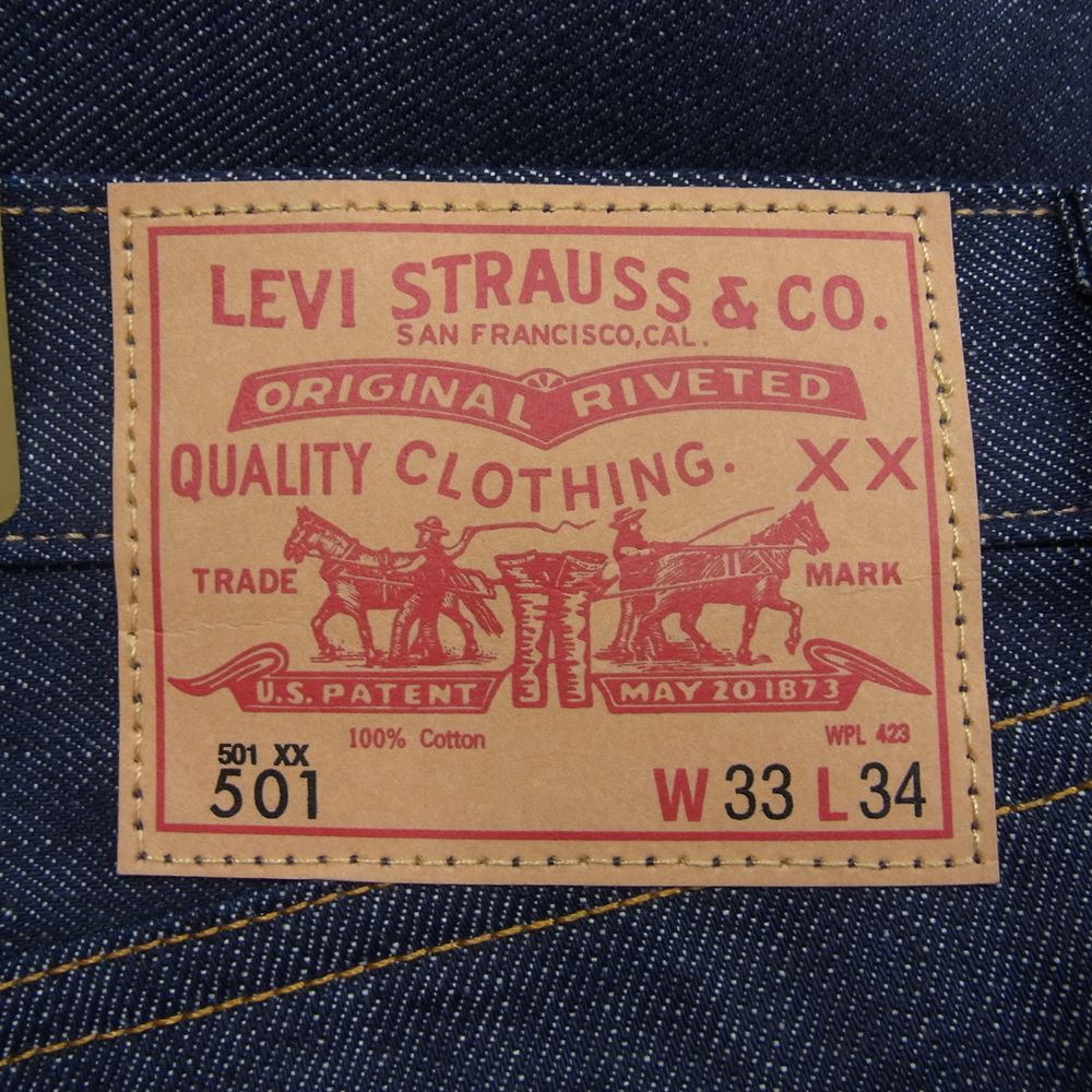 Levi's リーバイス 66501-0135 日本製 LVC 501XX 1966年モデル レプリカ デニム パンツ インディゴブルー系 33【美品】【中古】