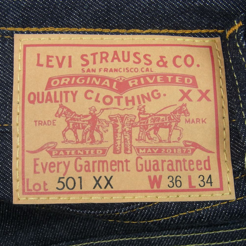 Levi's リーバイス 50155-0055 日本製 LVC 501XX 1955年モデル レプリカ デニム パンツ インディゴブルー系 W36 L34【美品】【中古】