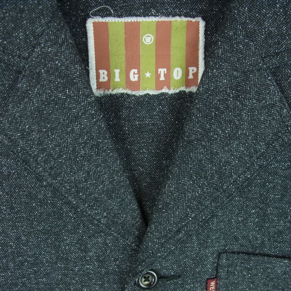 WEIRDO ウィアード WRD-12-AW-08 Jacket BIG TOP へリンボーン柄 3ボタン テーラード ジャケット ダークグレー系 S【中古】