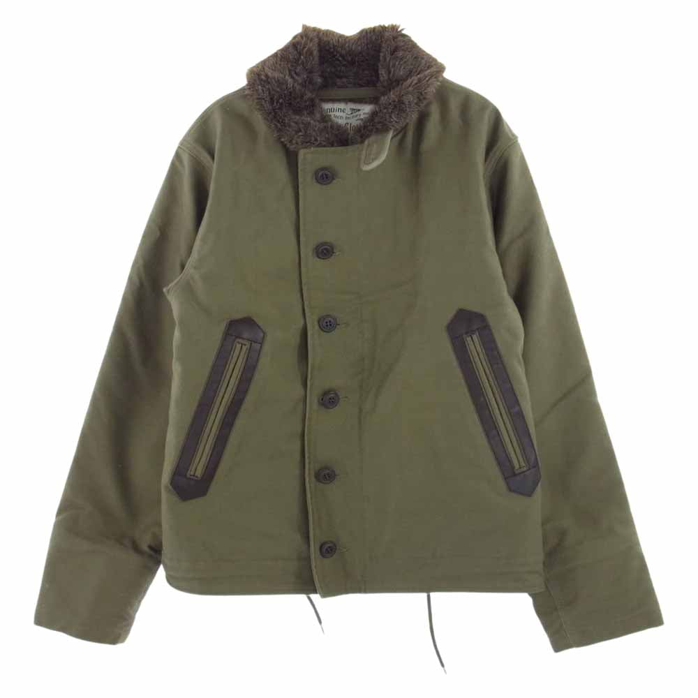 トロフィークロージング N-１ TYPE デッキ ジャケット  モスグリーン系 S【中古】