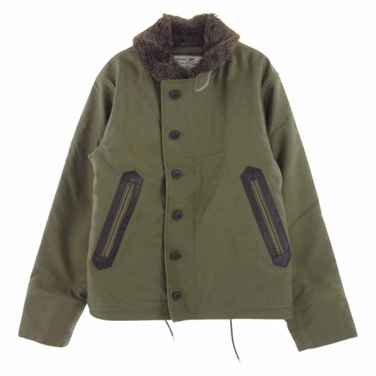 トロフィークロージング N-１ TYPE デッキ ジャケット  モスグリーン系 S【中古】