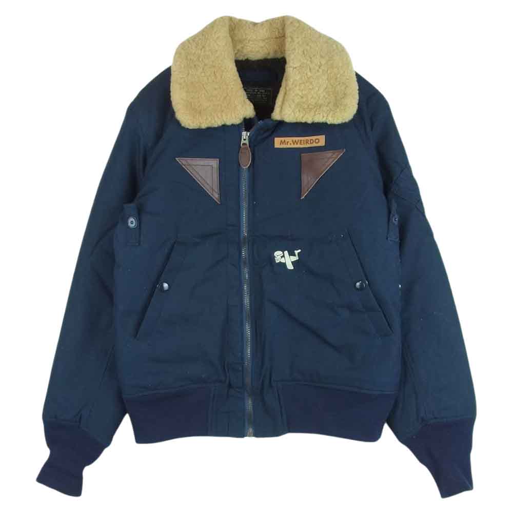 WEIRDO ウィアード 16AW WRD-16-AW-02 B-15A TYPE FLIGHT JACKET フライト ジャケット ダークネイビー系 S 34 - 42【中古】