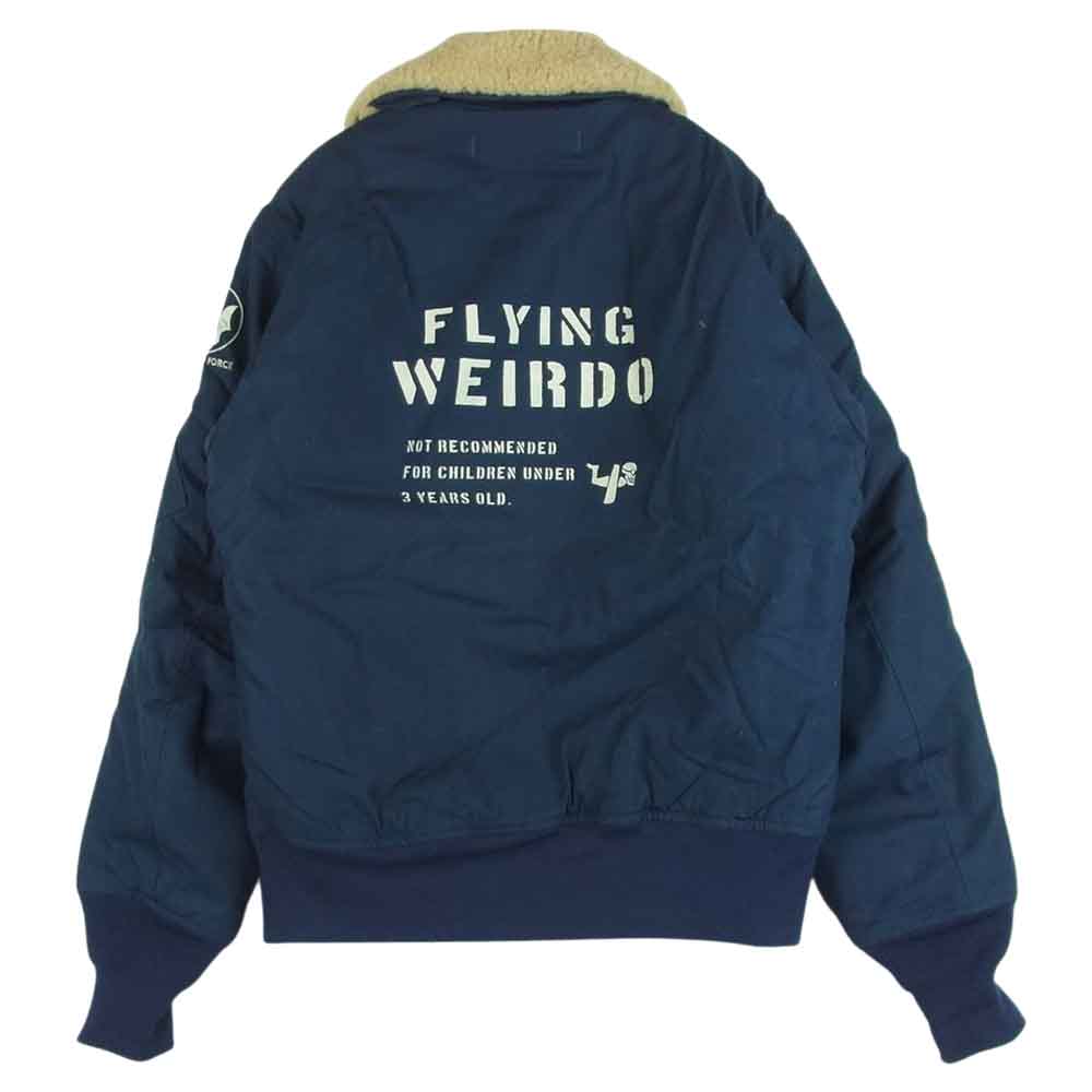 WEIRDO ウィアード 16AW WRD-16-AW-02 B-15A TYPE FLIGHT JACKET フライト ジャケット ダークネイビー系 S 34 - 42【中古】