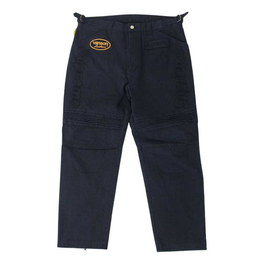 Supreme シュプリーム 22AW × Vanson Leathers バンソンレザー Cordura Denim Racing Pant コーデュラ デニム レーシング パンツ ブラック系 36【中古】