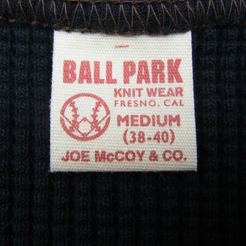 The REAL McCOY'S ザリアルマッコイズ MC18121 JOE McCOY ジョーマッコイ ヘザーワッフルサーマルシャツ  ブラック系 M【極上美品】【中古】