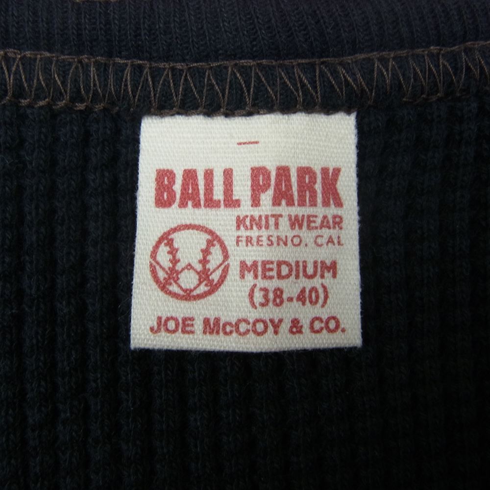 The REAL McCOY'S ザリアルマッコイズ MC18121 JOE McCOY ジョーマッコイ ヘザーワッフルサーマルシャツ  ブラック系 M【極上美品】【中古】