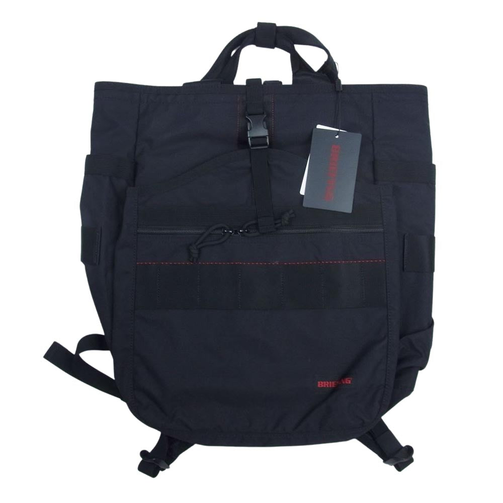 BRIEFING ブリーフィング BRA201P06 GYM PACK MW リップストップナイロン ジムパック デイパック リュック トート バッグ  ブラック系 F【新古品】【未使用】【中古】