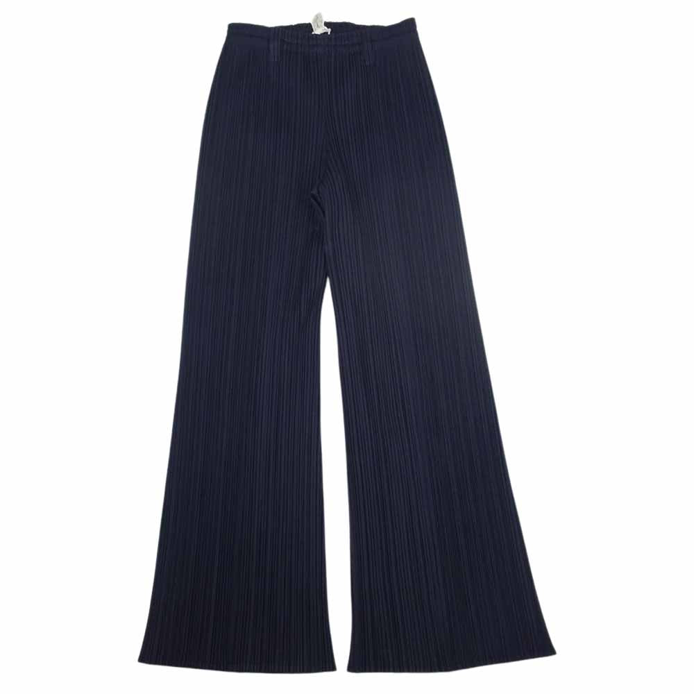PLEATS PLEASE プリーツプリーズ イッセイミヤケ PP93-JF113 プリーツ加工 ロング パンツ ネイビー ネイビー系 1【中古】