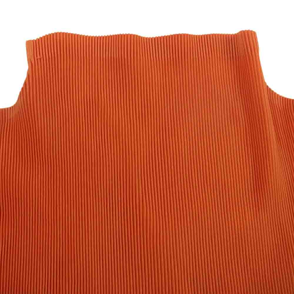 PLEATS PLEASE プリーツプリーズ イッセイミヤケ PP33-FK345 プリーツ加工 細プリーツ ボトルネック カットソー オレンジ系 3【中古】
