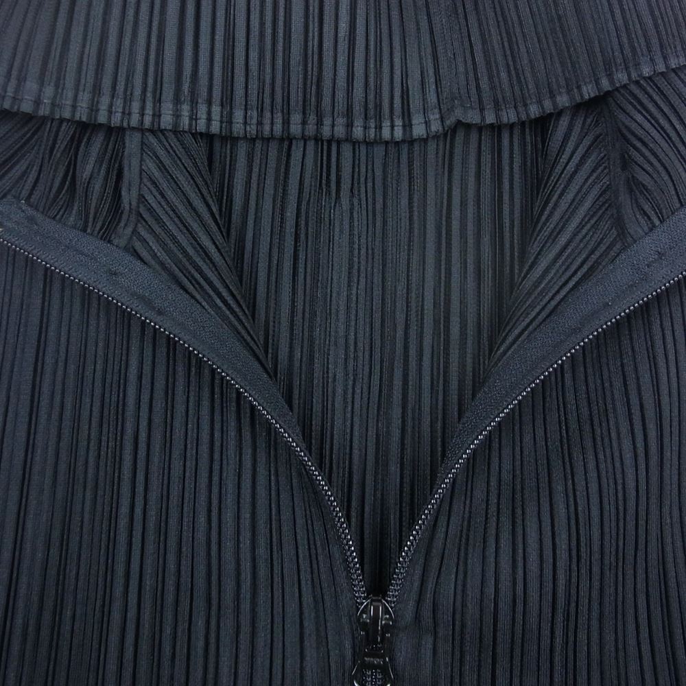PLEATS PLEASE プリーツプリーズ イッセイミヤケ PP91-JE082 プリーツ加工 フーデッド ノースリーブ パーカー ブラック系 3【美品】【中古】