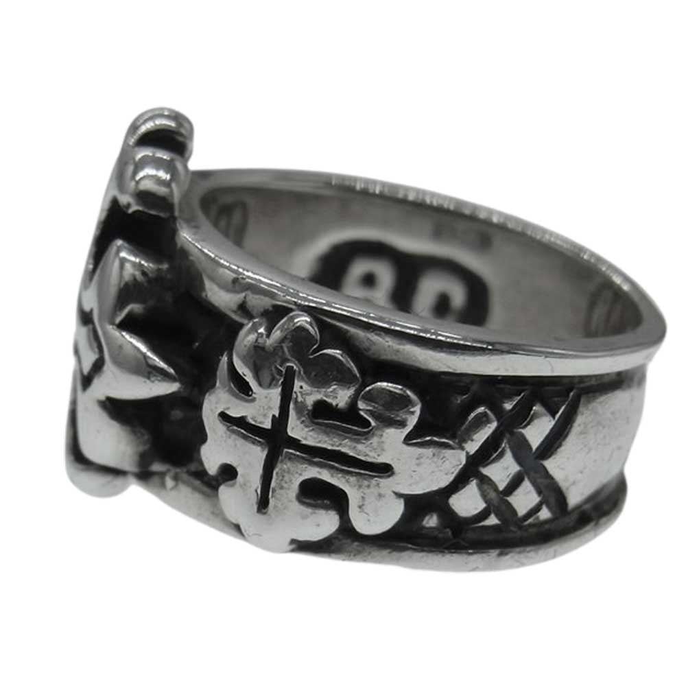 ROYAL ORDER ロイヤルオーダー トリプル クロス シルバー リング シルバー系 14号【中古】