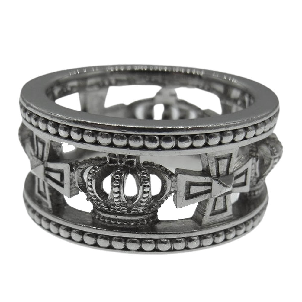 Justin Davis ジャスティンデイビス SRJ175 購入時ギャランティ付属 MEDIEVAL WEDDING BAND ウェディング バンド リング シルバー系 15号【中古】