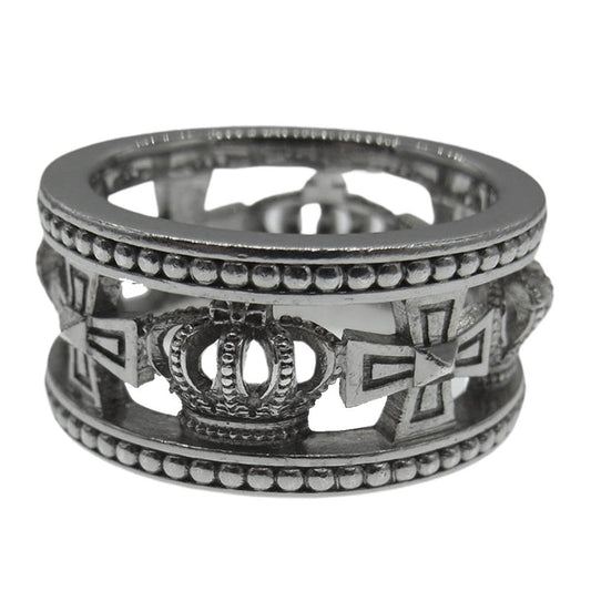 Justin Davis ジャスティンデイビス SRJ175 購入時ギャランティ付属 MEDIEVAL WEDDING BAND ウェディング バンド リング シルバー系 15号【中古】