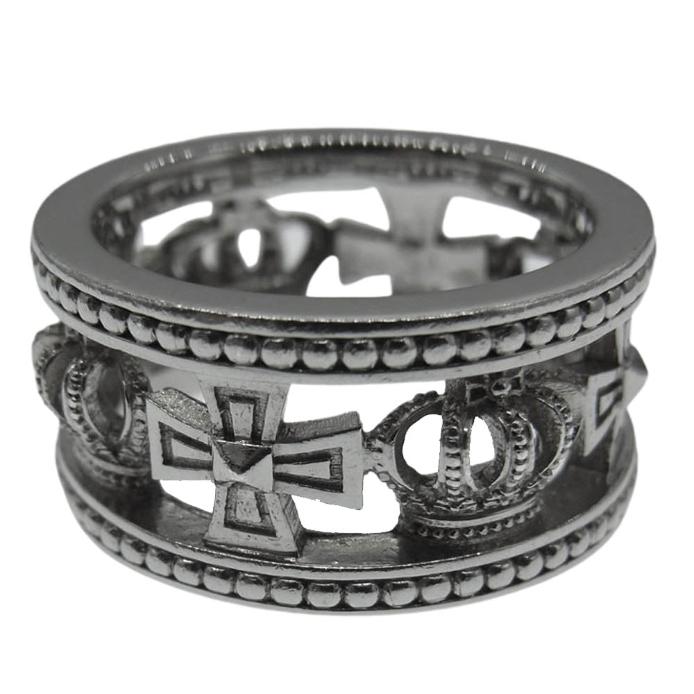 Justin Davis ジャスティンデイビス SRJ175 購入時ギャランティ付属 MEDIEVAL WEDDING BAND ウェディング バンド リング シルバー系 15号【中古】