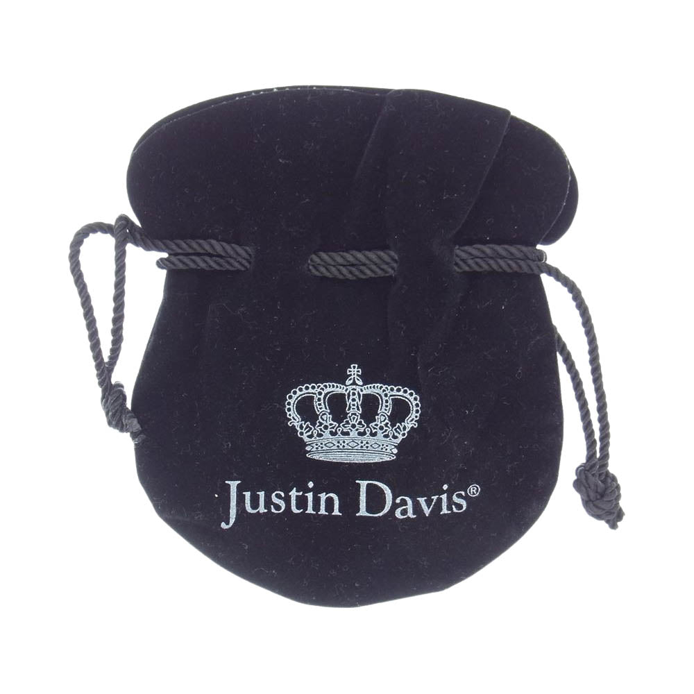 Justin Davis ジャスティンデイビス SBJ126 購入時ギャランティ付属 SKULL DIVINE スカル クラウン ブレスレット シルバー系【中古】