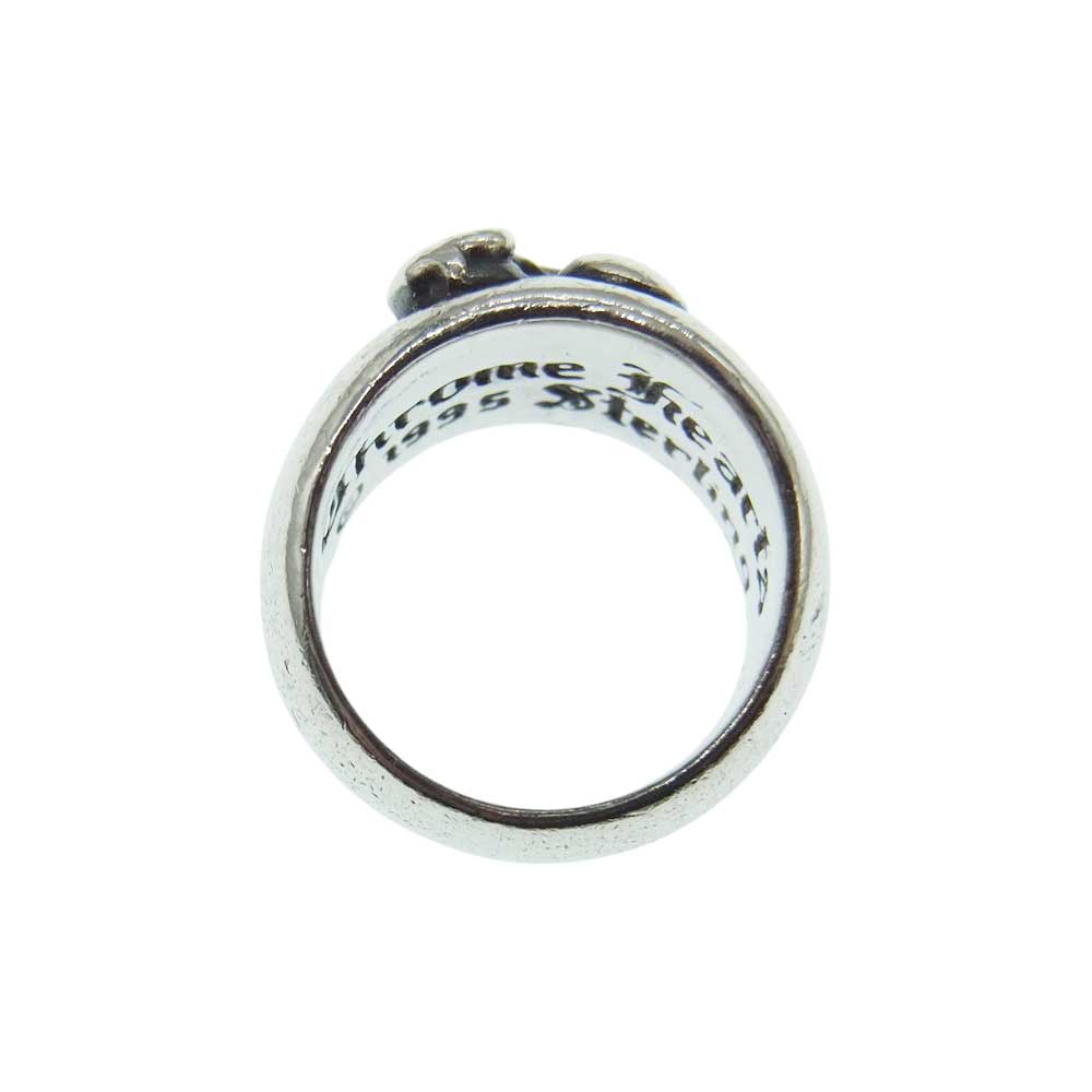CHROME HEARTS クロムハーツ（原本無） HEART IN BAND ハート イン バンド リング シルバー系 6.5号【中古】