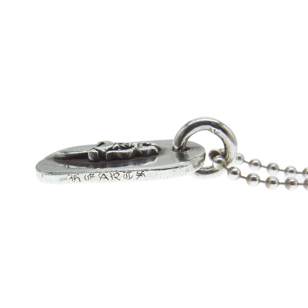 CHROME HEARTS クロムハーツ（原本無） Dogtag SML Raised ドッグタグ スモール レイズド ダガー ペンダントトップ ネックレス シルバー系【中古】