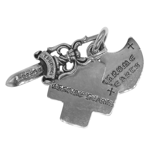 CHROME HEARTS クロムハーツ（原本無） 3TRINKETS スリー トリンケッツ ペンダントトップ ネックレス シルバー系【中古】