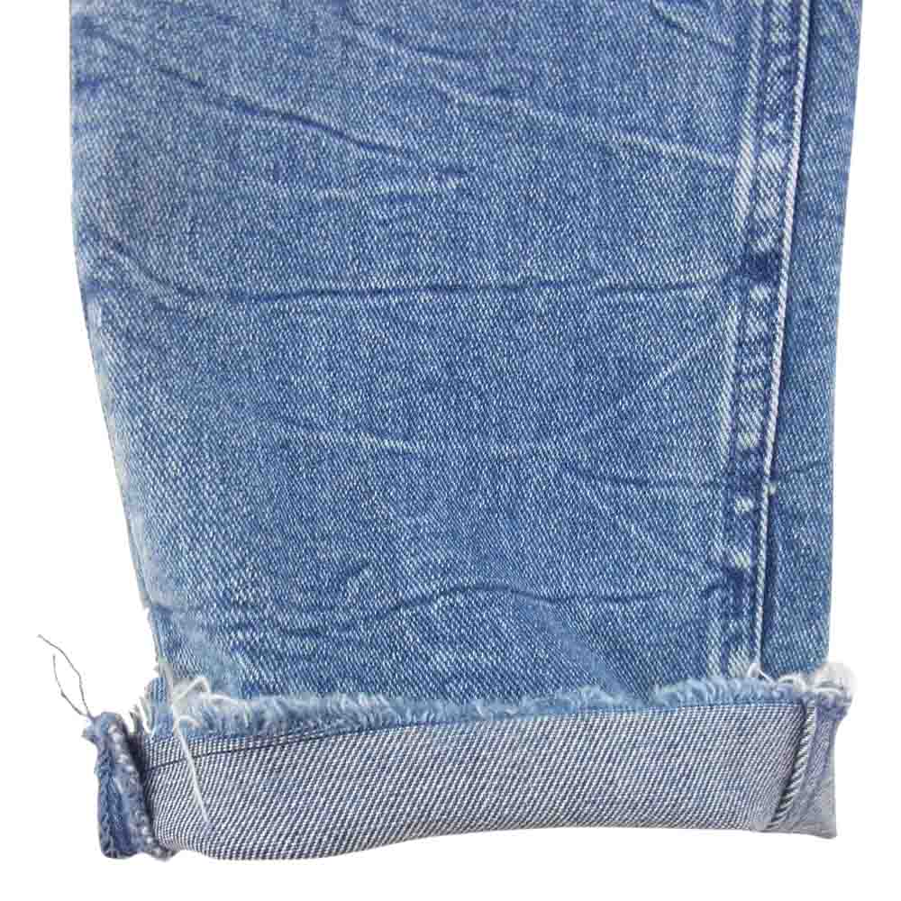 スビ ダメージ加工 ストレッチ スキニー デニム パンツ インディゴブルー系 31【中古】