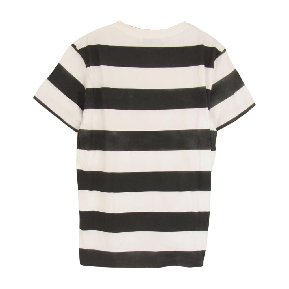 Ron Herman ロンハーマン クルーネック ボーダー 半袖 TEE Tシャツ ダークグレー系 ホワイト系 M【中古】